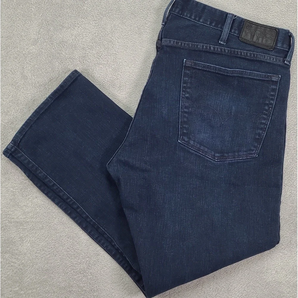 Polo Ralph Lauren Mens Dark Wash Straight Leg Jeans Blue Denim 40X30